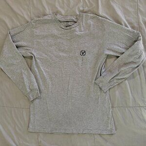 VANS Gray Classic Fit Graphic Long Sleeve Tee Shirt Skate Surf Men sz Small